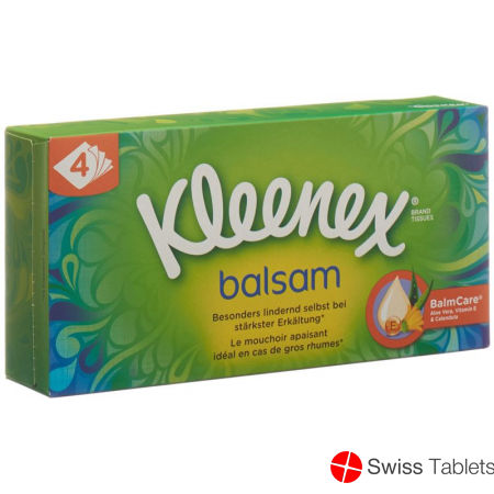 Kleenex Balm Handkerchiefs Box 60 pieces