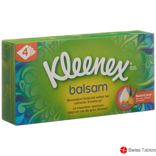 Kleenex Balm Handkerchiefs Box 60 pieces