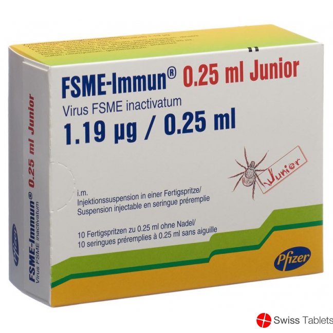 FSME-Immun Junior Inj Susp ohne Nadel 10 Fertspr 0.25 ml
