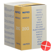 Nipro disposable needles 0.9x70mm 20Gx2 3/4 yellow 100 pcs