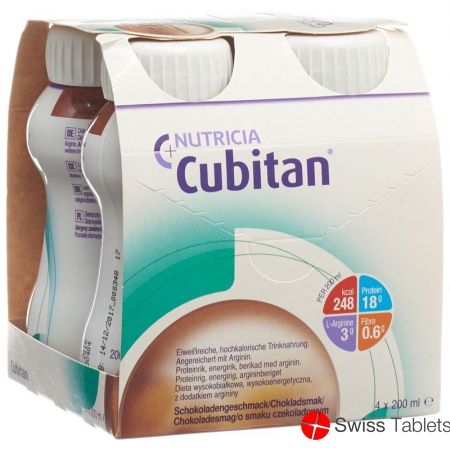 Cubitan ONS chocolate 4 x 200 ml