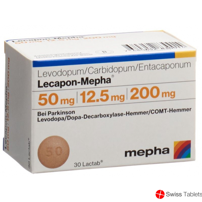 Lecapon-Mepha  50mg / 12.5mg / 200mg 30 film-coated tablets