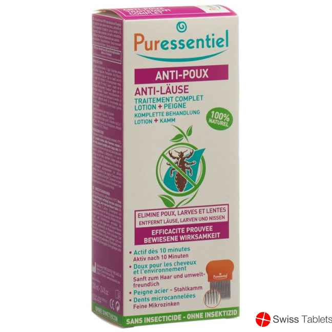 Puressentiel 100 ml anti-lice lotion with comb
