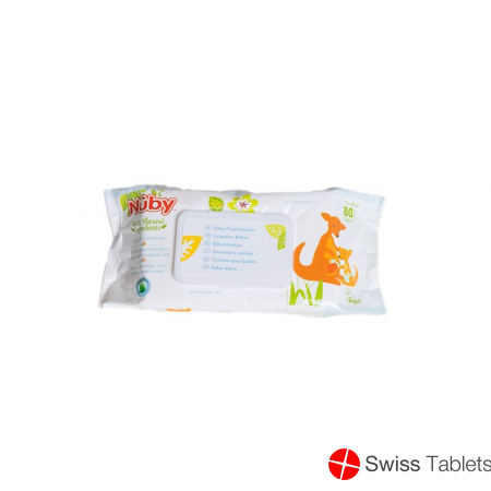 Nuby All Naturals baby wipes antibacterial 80 pcs