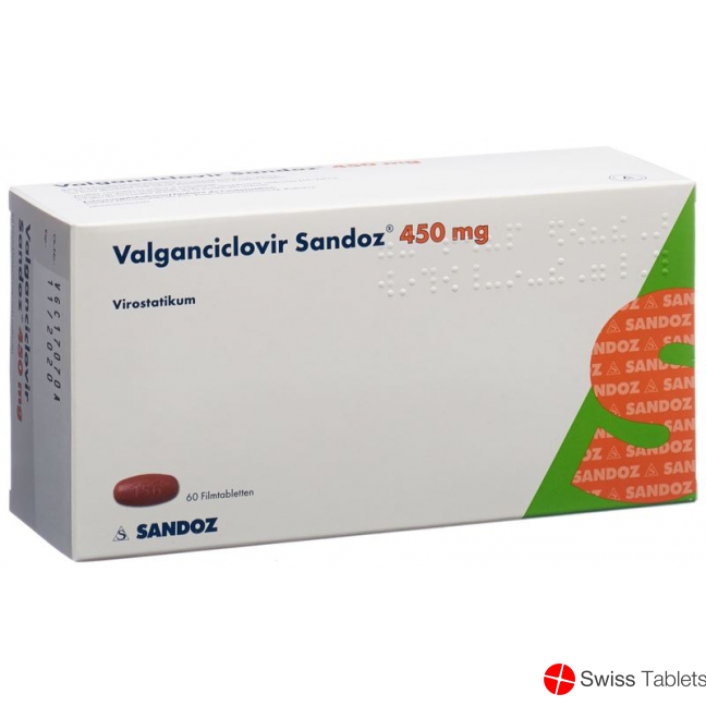 Valganciclovir Sandoz Filmtabletten 450mg 60 Stück buy online