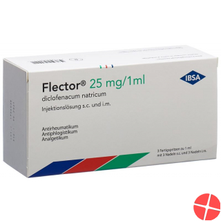 Flector Inj Lös 25 mg / 1ml syringe s.c./i.m. 3 pcs
