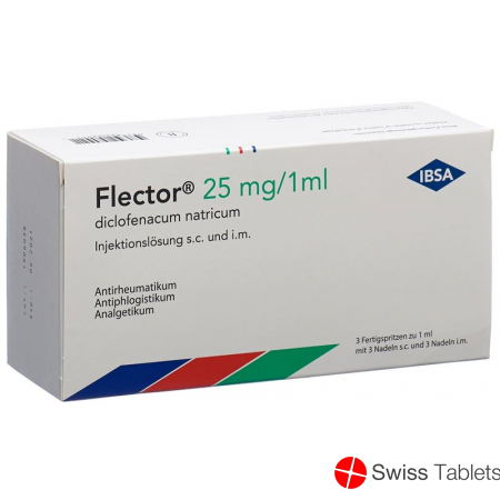 Flector Inj Lös 25 mg / 1ml syringe s.c./i.m. 3 pcs