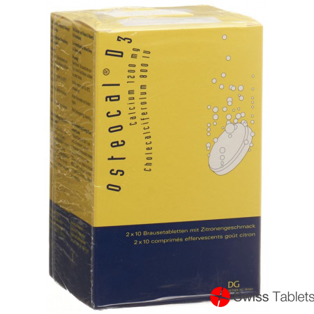 Osteocal D3 Brausetabl 1200/800 40 pcs