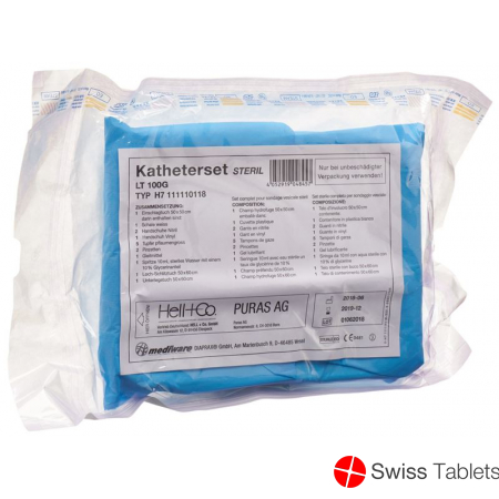 Frey bubbles catheter set sterile with Glycoblockspritze
