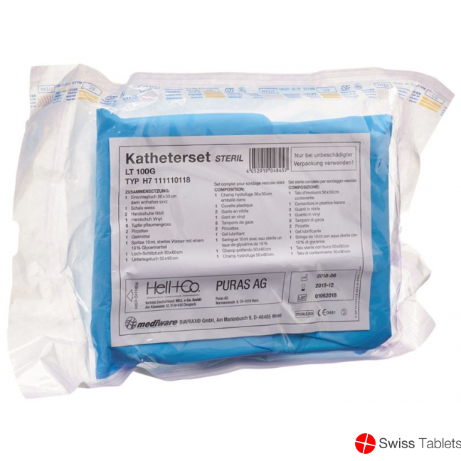Frey bubbles catheter set sterile with Glycoblockspritze