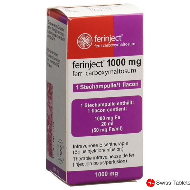 Ferinject Inj Lös 1000 mg / 20ml Durchstf 20 ml
