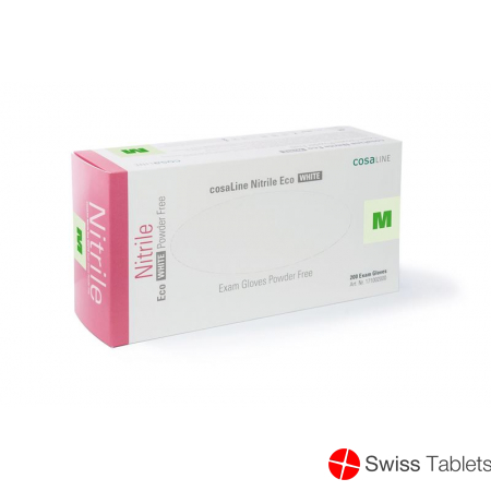 Cosaline Uhs M Nitril Eco Weiss Puderfrei 200 Stück buy online