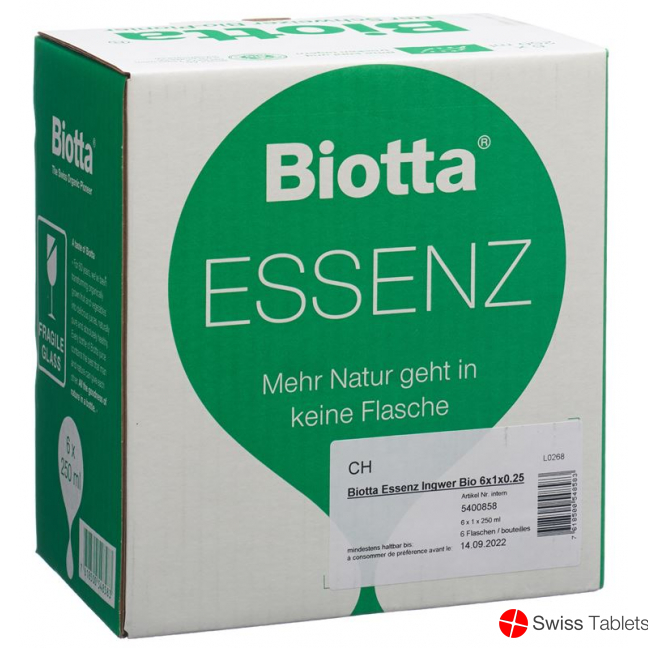 Biotta Bio Essence ginger 6 Fl 2.5 dl
