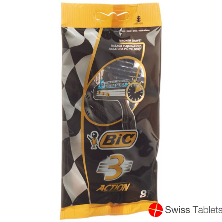 Bic 3 Action 3-blade razor for men 8 pcs