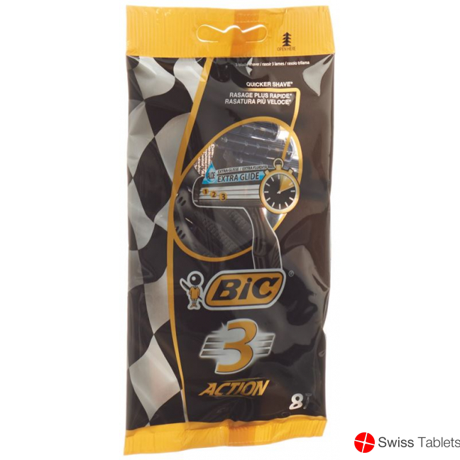 Bic 3 Action 3-blade razor for men 8 pcs