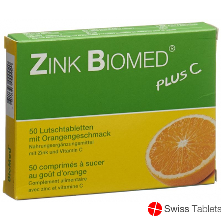Zinc Biomed plus C Lutschtabl Orange 50 pcs