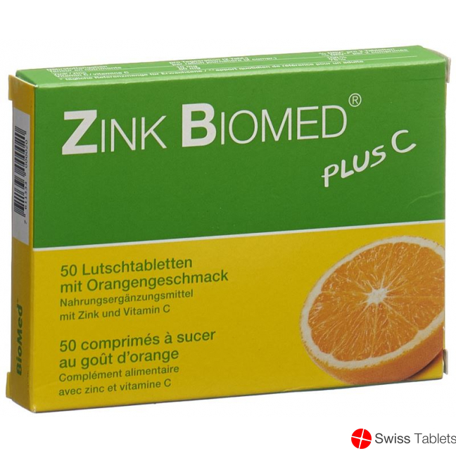 Zinc Biomed plus C Lutschtabl Orange 50 pcs
