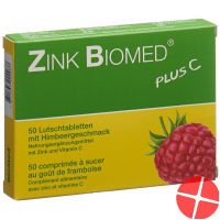 Biomed zinc plus C Lutschtabl raspberry 50 pcs