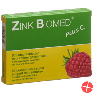 Biomed zinc plus C Lutschtabl raspberry 50 pcs
