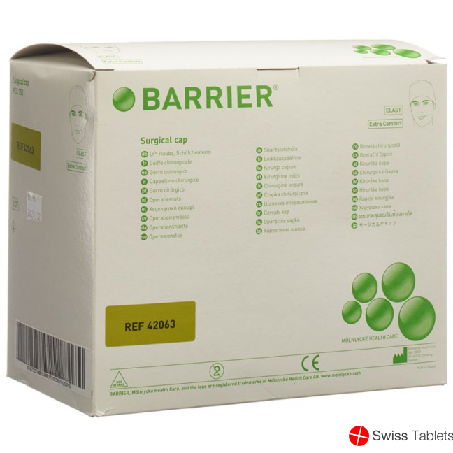 Barrier Op Hauben Extra Komf Elastisch Grün 150 Stück buy online
