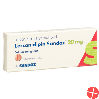 Lercanidipine Sandoz Filmtabl 20 mg 28 pcs