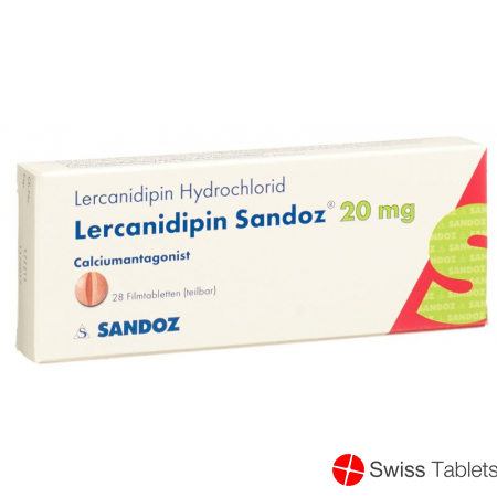 Lercanidipine Sandoz Filmtabl 20 mg 28 pcs