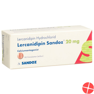 Lercanidipine Sandoz Filmtabl 20 mg 98 pcs