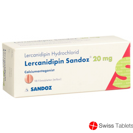 Lercanidipine Sandoz Filmtabl 20 mg 98 pcs