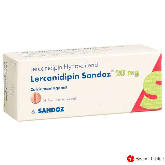 Lercanidipine Sandoz Filmtabl 20 mg 98 pcs