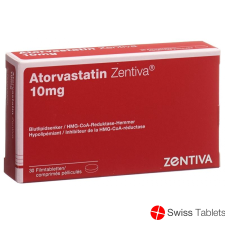 Atorvastatin 10 mg Zentiva Filmtabl 30 pcs