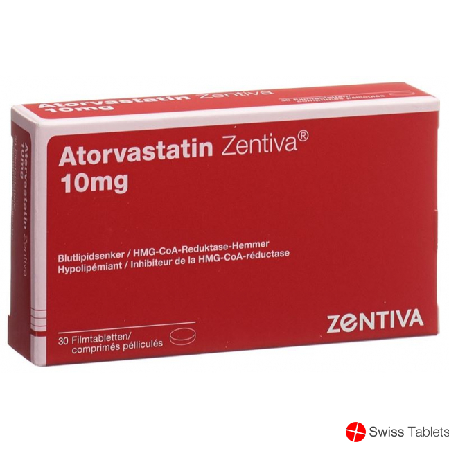 Atorvastatin 10 mg Zentiva Filmtabl 30 pcs
