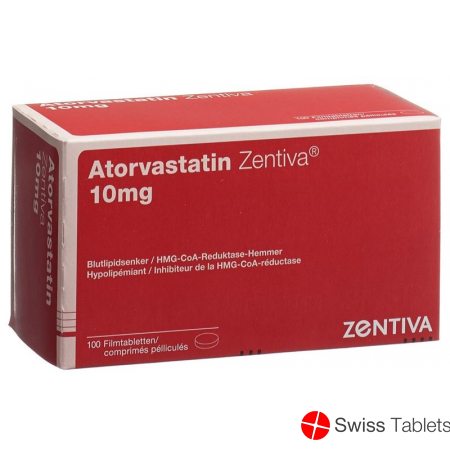 Atorvastatin 10 mg Zentiva Filmtabl 100 pcs