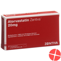 Atorvastatin 20 mg Zentiva Filmtabl 30 pcs