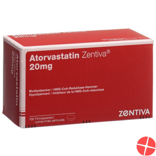 Atorvastatin 20 mg Zentiva Filmtabl 100 pcs
