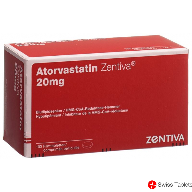Atorvastatin 20 mg Zentiva Filmtabl 100 pcs