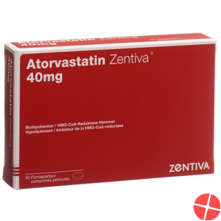 Atorvastatin 40 mg Zentiva Filmtabl 30 pcs