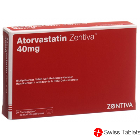 Atorvastatin 40 mg Zentiva Filmtabl 30 pcs