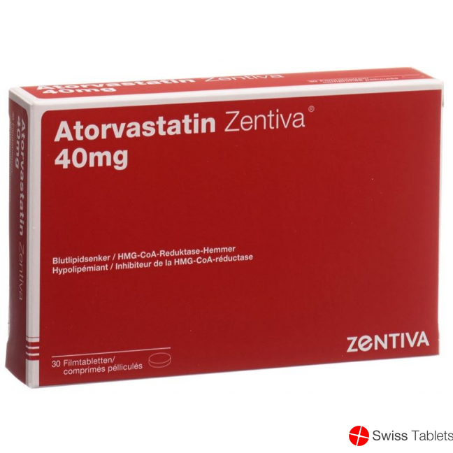 Atorvastatin 40 mg Zentiva Filmtabl 30 pcs