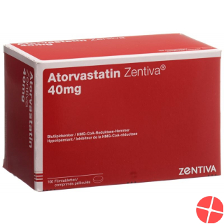 Atorvastatin 40 mg Zentiva Filmtabl 100 pcs