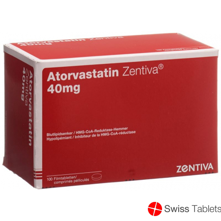 Atorvastatin 40 mg Zentiva Filmtabl 100 pcs