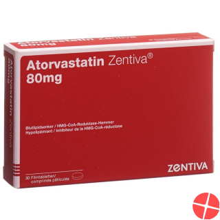 Atorvastatin 80 mg Zentiva Filmtabl 30 pcs