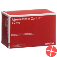 Atorvastatin 80 mg Zentiva Filmtabl 100 pcs