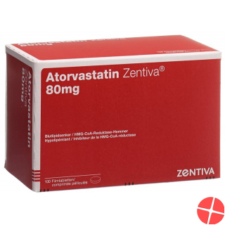 Atorvastatin 80 mg Zentiva Filmtabl 100 pcs