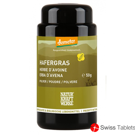 Naturkraftwerke Hafergras Pulver Demeter 50g buy online