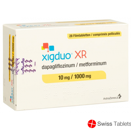 Xigduo Filmtabl XR 10 mg / 1000 mg 28 pcs
