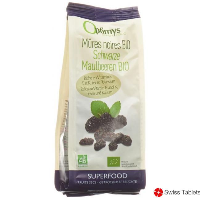 Optimys black mulberries Bio 180 g