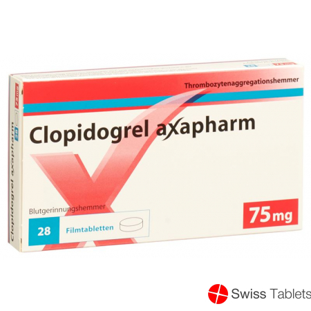 Clopidogrel Axapharm Filmtabletten 75mg 28 Stück buy online