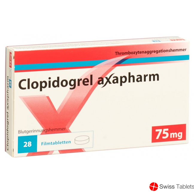 Clopidogrel Axapharm Filmtabletten 75mg 28 Stück buy online