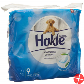 Hakle Classic cleanliness of toilet paper white FSC 9 units
