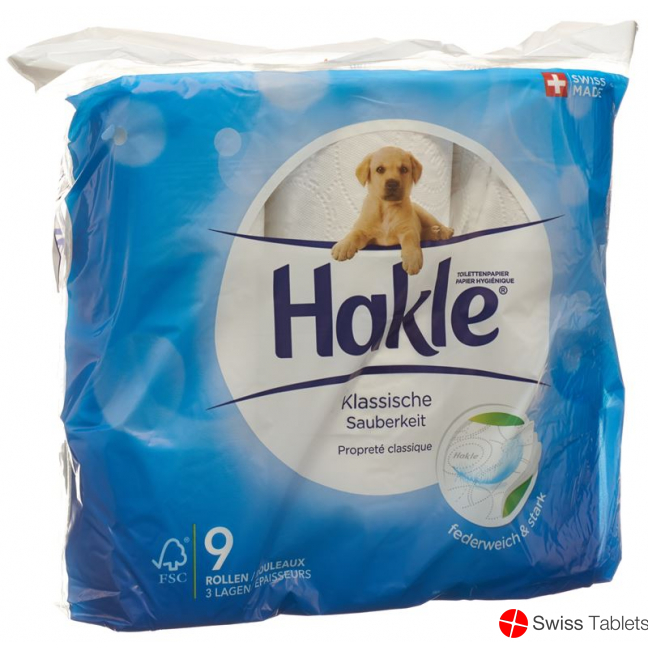Hakle Classic cleanliness of toilet paper white FSC 9 units